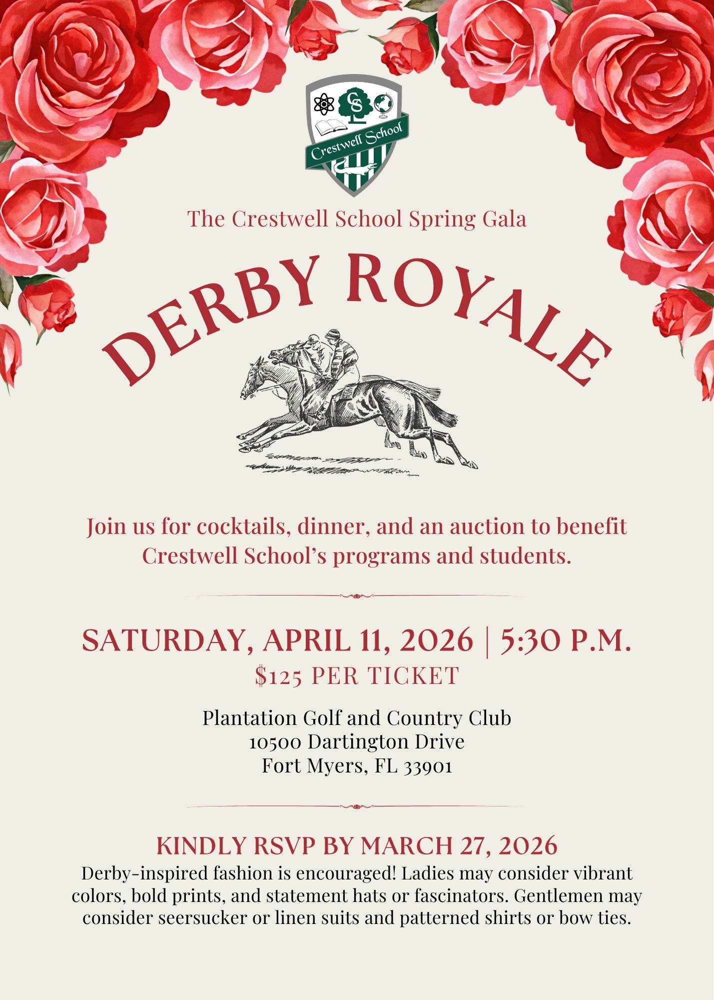 Derby Royale Spring Gala invitation